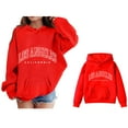 thumbnail image 1 of Hoodies Boys Kids City Name Letter Print Red Hooded Long Sleeve Pullover Tops Fall Winter Clothes 12-13 Years Boy Clothes, 1 of 4