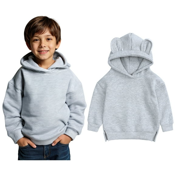 Hoddies Grey Hooded Casual Long Sleeve Classic Hoodie Fall Clothes r Boys Clothes 6-9 Months Boys Girls Fashion