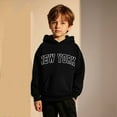 thumbnail image 1 of Hoddies Kids City Name Letter Print Black Hoodies Casual Long Sleeve Classic Hoodie Winter Clothes Toddler Girls Clothes 3T, 1 of 7