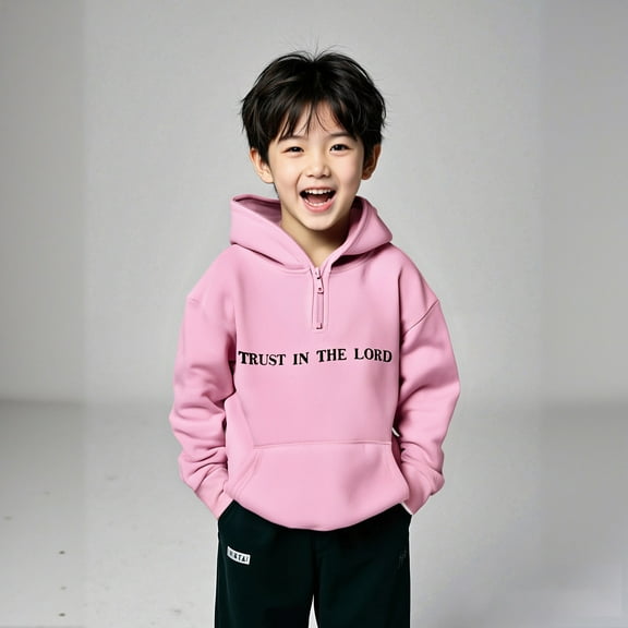 Boys Hoodies Kids Mask Letter Print Pink Half Zipper Hoodie Casual Long Sleeve Classic Hoodie Fall Clothes Toddler Girls Clothes 7-8 Years