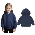 thumbnail image 1 of Hoddies Kids Navy Hooded Casual Long Sleeve Sweatshirts Jackets Warm Fall Winter Clothes Girls r Clothes 5-6 Years Boys Girls Fashion, 1 of 4