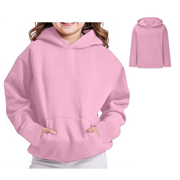Hoddies Kids Pink Hoodies Casual Long Sleeve Sweatshirts Jackets Fall Clothes Boys 11-12 Years Clothes
