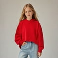 thumbnail image 1 of Hoddies Red Hoodies Long Sleeve Pullover Tops Warm Fall Winter Clothes Kids Clothes Boys Size 3T, 1 of 6
