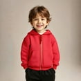 thumbnail image 1 of Hoddies Thickened Red Hoodies Lightweight Long Sleeve Hoodies Fall Winter Clothes Toddler Boy Clothes 7-8 Years, 1 of 4