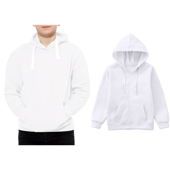 Hoddies White Hoodie Long Sleeve Pullover Hoodie Sweatshirt Winter Clothes Girls Hoodies Size 5-6 Years Boys Girls Fashion