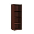 thumbnail image 1 of Hodedah 12 x 16 x 47 Inch 4 Shelf Bookcase & Office Organizer, Mahogany, 1 of 6