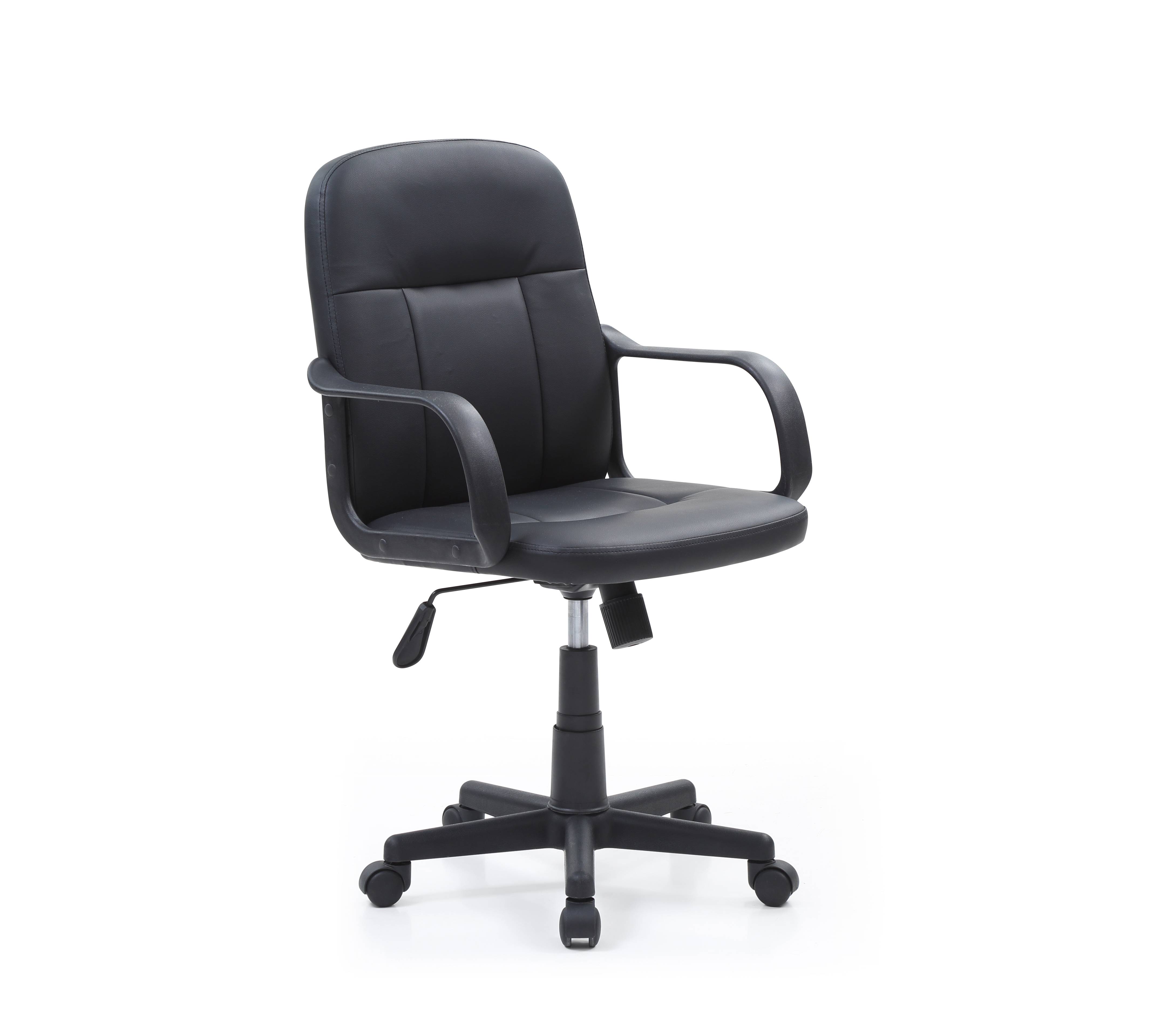 Hodedah 19.5 in Manager's Chair with Adjustable Height & Swivel, 200 lb. Capacity, Black - image 1 of 5