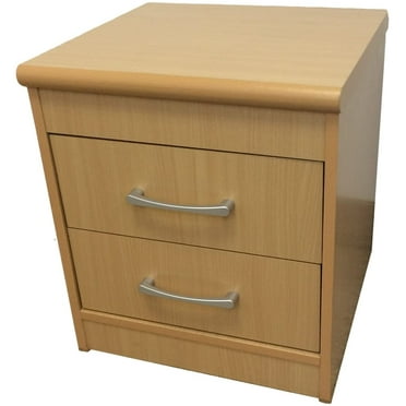Hodedah 2-Drawer Nightstand, Beech