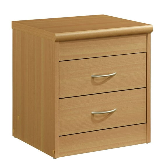 Hodedah 2-Drawer Nightstand, Beech