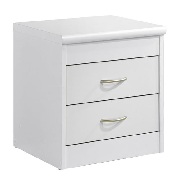 Hodedah 2-Drawer Nightstand, White