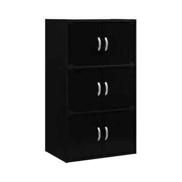 Hodedah 3-Shelf, 6-Door Multipurpose Cabinet, Multiple Colors