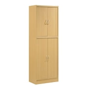 Hodedah 4-Door Kitchen Pantry with 4-Shelves، Chocolate-Grey