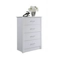 thumbnail image 1 of Hodedah 4-Drawer Chest in White, 1 of 3