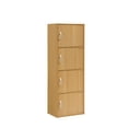 thumbnail image 1 of Hodedah 4-Shelf, 4-Door Bookcase in Beech, 1 of 5
