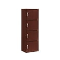 thumbnail image 1 of Hodedah 4-Shelf, 4-Door Bookcase in Mahogany, 1 of 5
