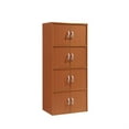 thumbnail image 1 of Hodedah 4-Shelf, 8-Door Bookcase Cabinet in Cherry, 1 of 2