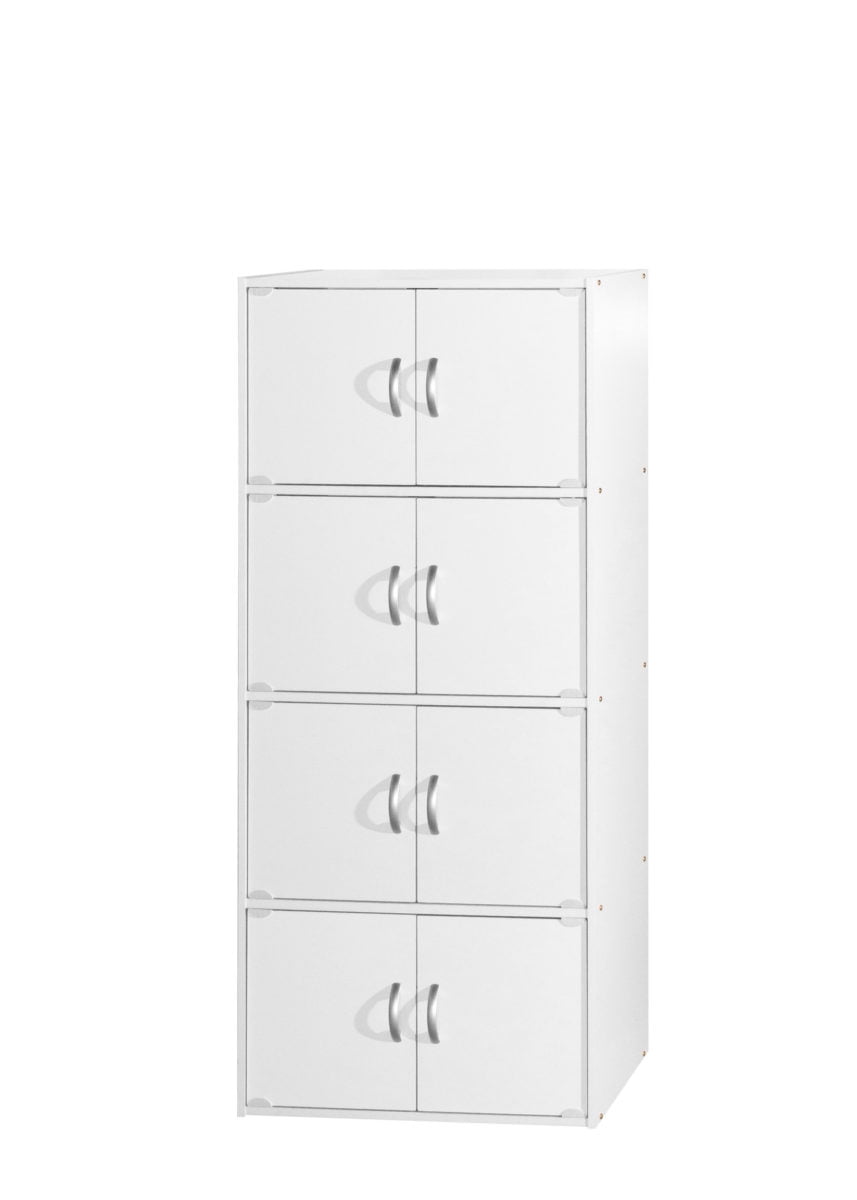 White 8-Door Multipurpose Storage Cabinet