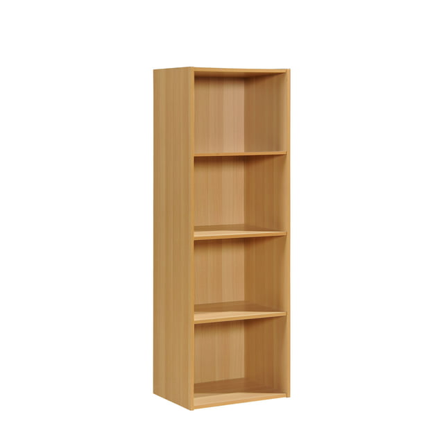 Hodedah 4-Shelf Wood Bookcase, Brown