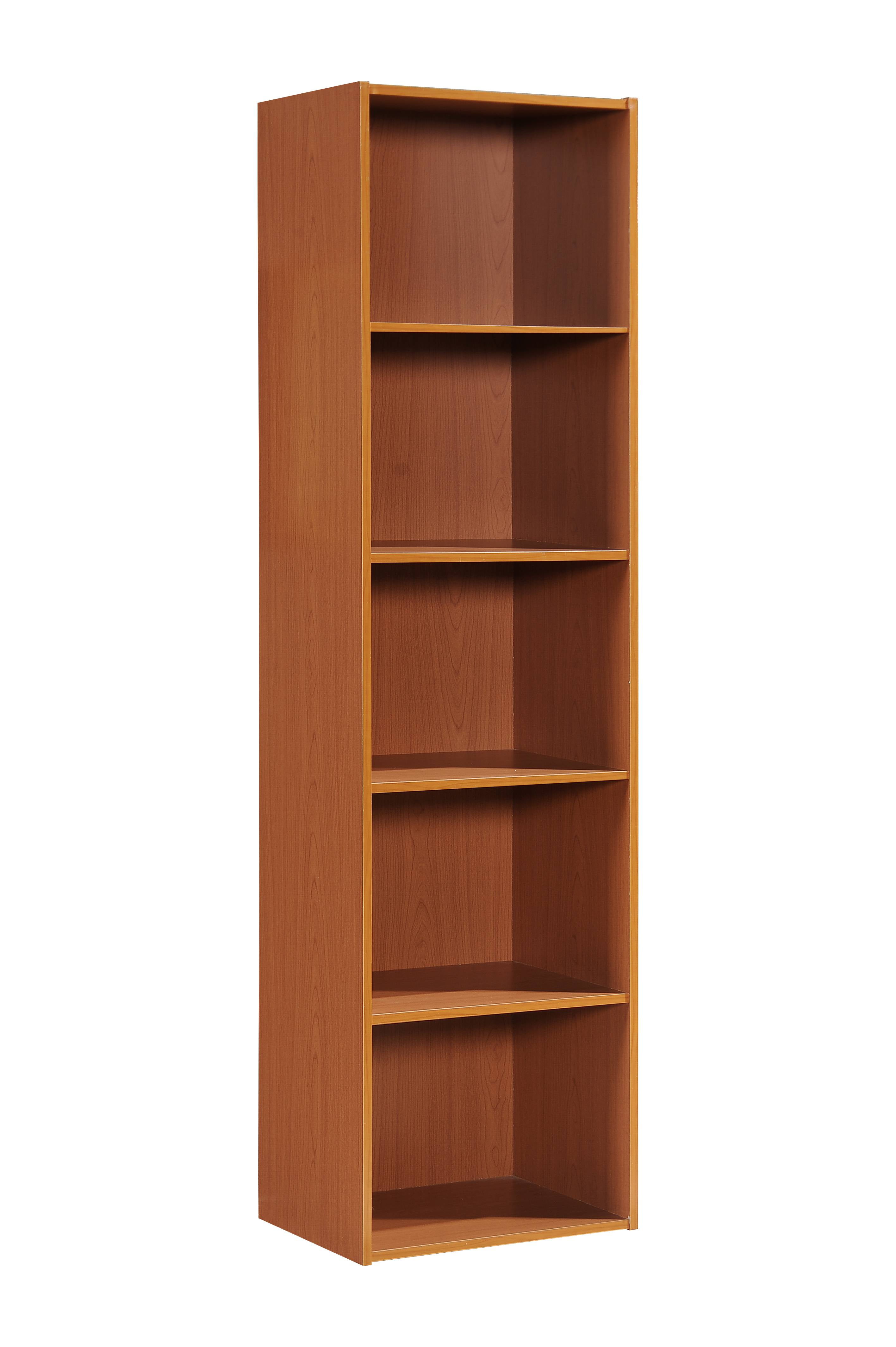 Hodedah 5-Shelf Bookcase, Cherry