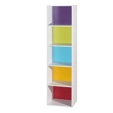 Hodedah 5-Shelf Bookcase, Rainbow