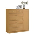 thumbnail image 1 of Hodedah 7 Drawer 1 Door Chest, Maple, 1 of 5