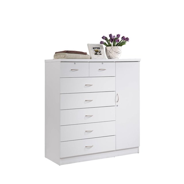 Hodedah 7Drawer Dresser with Side equipped with 3Shelves