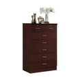thumbnail image 1 of Hodedah 7 Drawer Dresser with Two Locks, Mahogany, 1 of 7