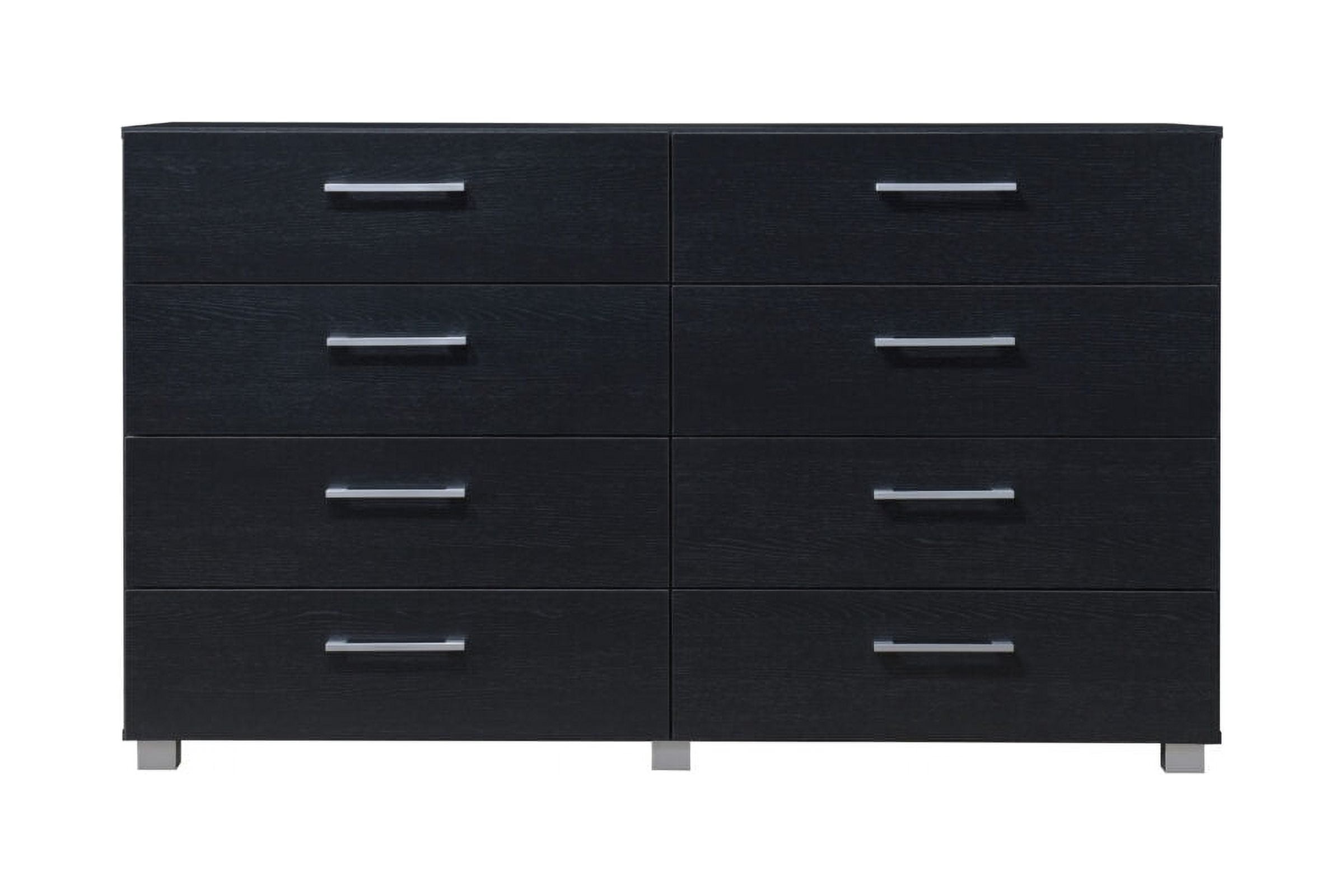Hodedah 8-Drawer Bedroom Dresser with Built-in Safety Stop, in Black - Walmart.com Hodedah 8-Drawer Bedroom Dresser with Built-in Safety Stop, in Black - Walmart.com