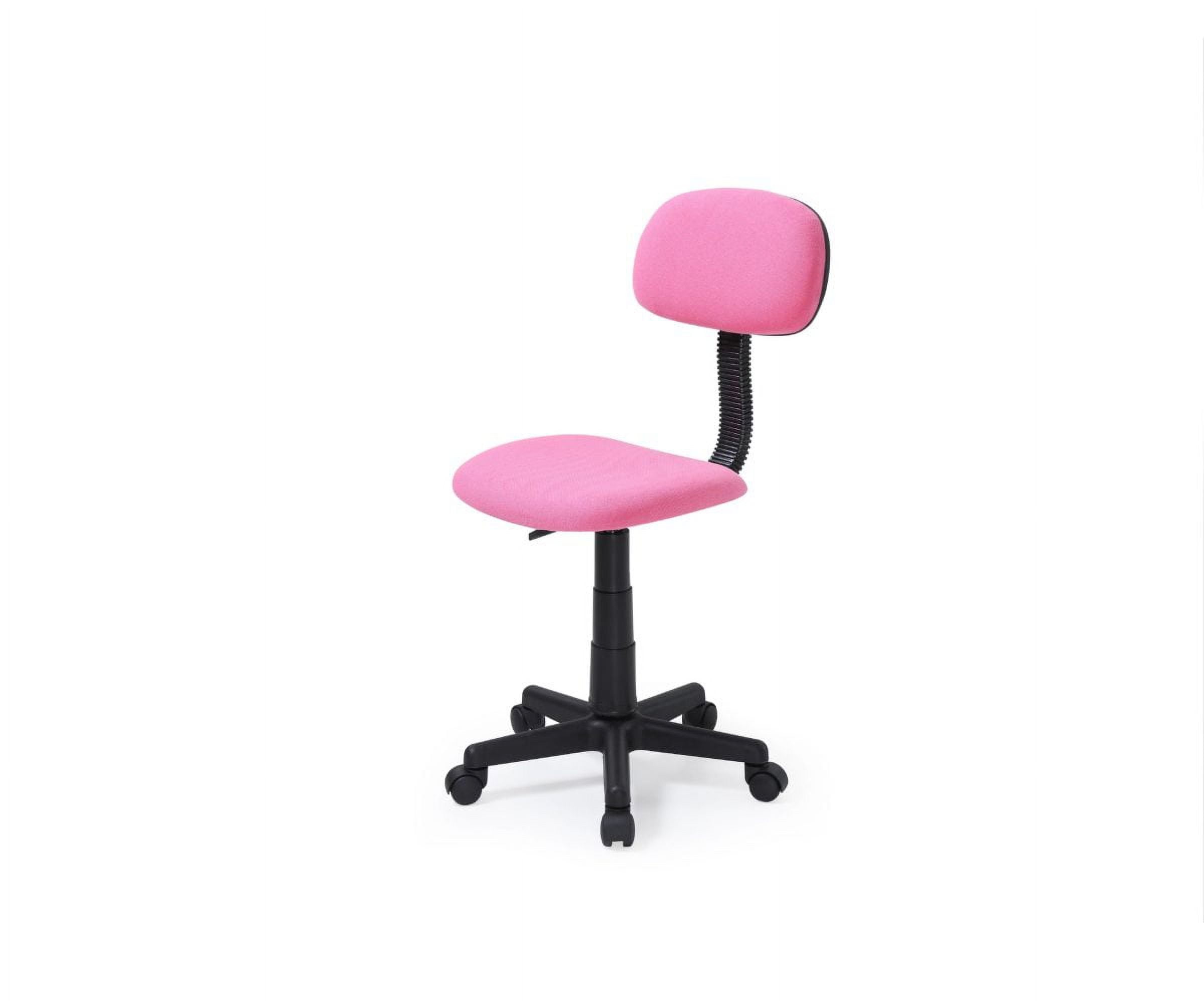 Hodedah Armless Adjustable Swiveling Kids Desk Chair Pink