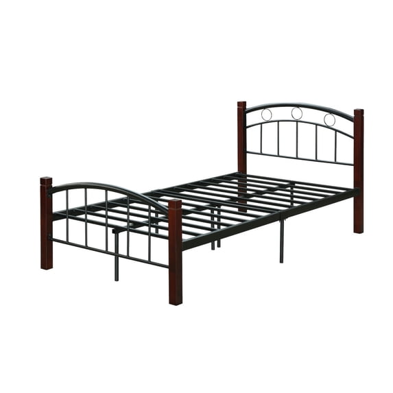 Hodedah Complete Bronze Metal Bed, Twin Size
