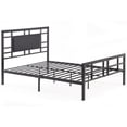 thumbnail image 1 of Hodedah Complete Metal Queen-Size Bed with Headboard-Footboard in Black Finish, 1 of 4