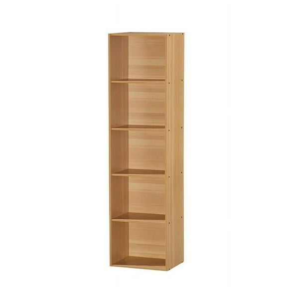 Hodedah  Five Shelf Bookcase - Beech