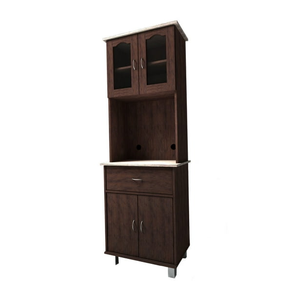 Hodedah Free Standing Kitchen Cabinet, Choco-Grey