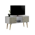 thumbnail image 1 of Hodedah 47" Wide Retro Entertainment Center in White-Grey Oak, 1 of 5