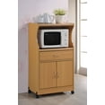 thumbnail image 1 of Hodedah Microwave Kitchen Cart, Beech, 1 of 8