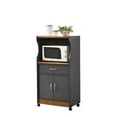 thumbnail image 1 of Hodedah Microwave Kitchen Cart, Black, 1 of 6