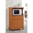 thumbnail image 1 of Hodedah Microwave Kitchen Cart, Cherry, 1 of 7