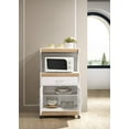 thumbnail image 1 of Hodedah Microwave Kitchen Cart, White, 1 of 6
