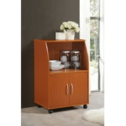 Hodedah Mini Microwave Cart, Cherry