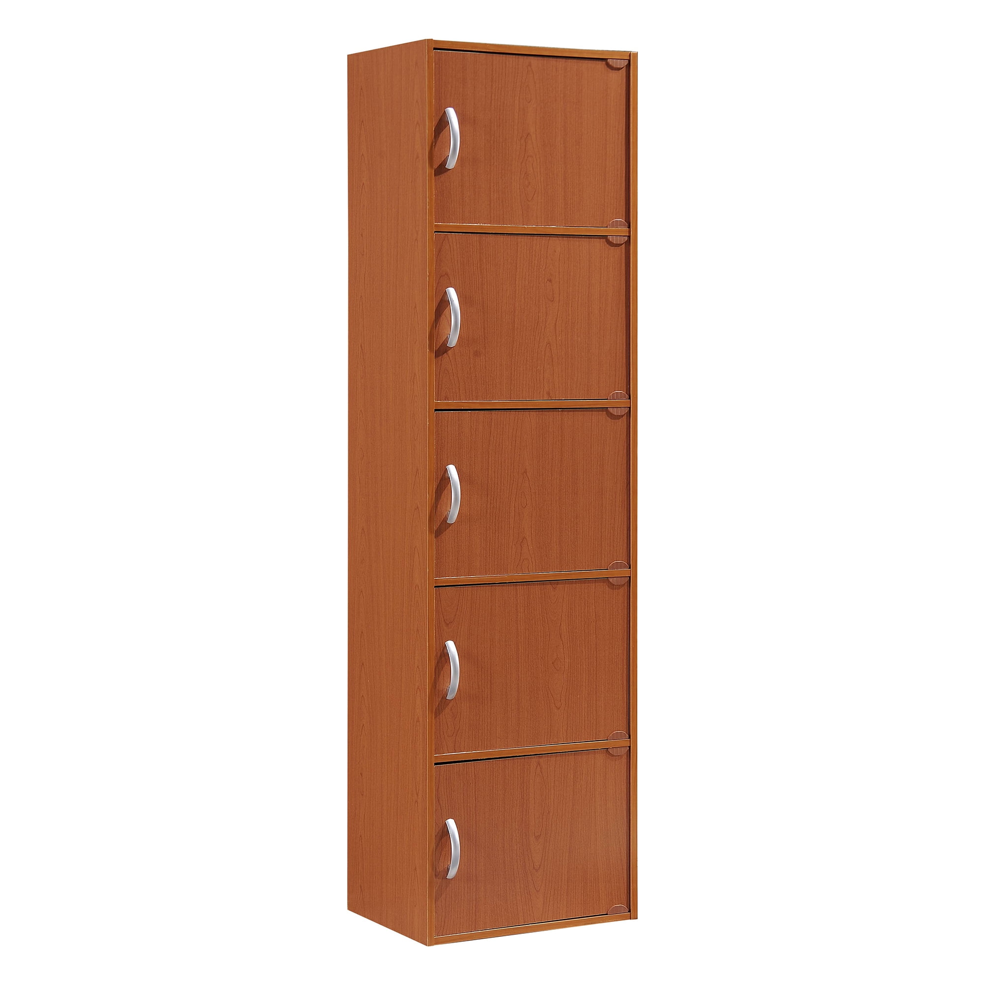 Hodedah Modern Home Decorative Versatile Design Bookcases, 11.8" x 15.90" x 59.10", Wood Red, 47 lb