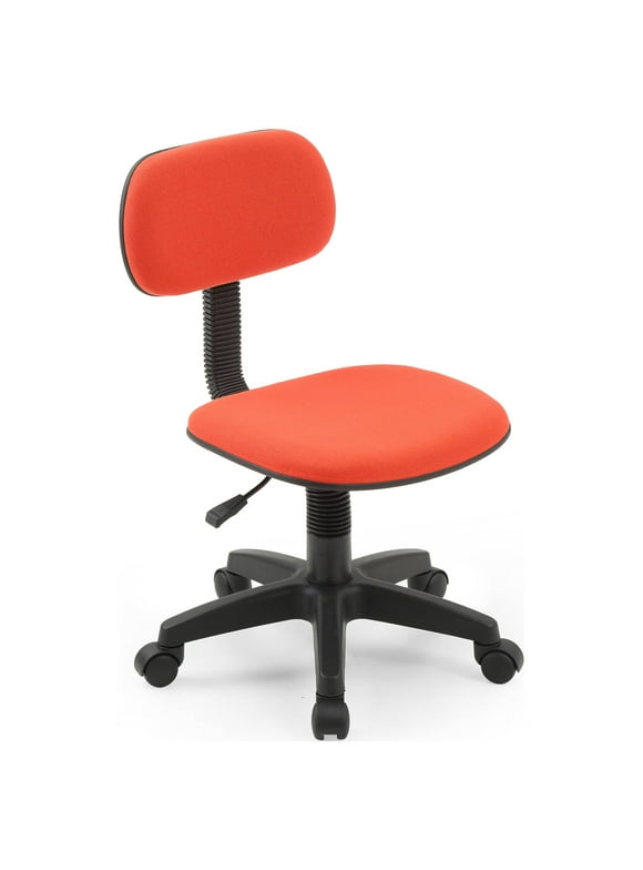 Hodedah Task Chair with Swivel & Adjustable Height, 100 lb. Capacity, Red