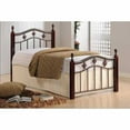 thumbnail image 1 of Hodedah Traditional Wood Platform Bed, Twin, Brown, 1 of 2