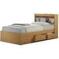 thumbnail image 1 of Hodedah Twin-Size Captain Bed with 3-Drawers and Headboard in Beech, 1 of 9