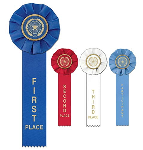 Hodges Badge Participant Award Ribbons (Pack Of 50) - Star Point Top, 2x8 Inches, Made In USA
