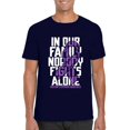 thumbnail image 1 of Hodgkins Lymphoma Awareness Purple Ribbon Family Support Unisex T-Shirt, 1 of 3