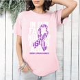 thumbnail image 1 of Hodgkins Lymphoma Awareness Purple Ribbon Family Support Unisex T-Shirt, 1 of 3