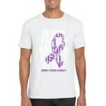 thumbnail image 1 of Hodgkins Lymphoma Awareness Purple Ribbon Family Support Unisex T-Shirt, 1 of 3