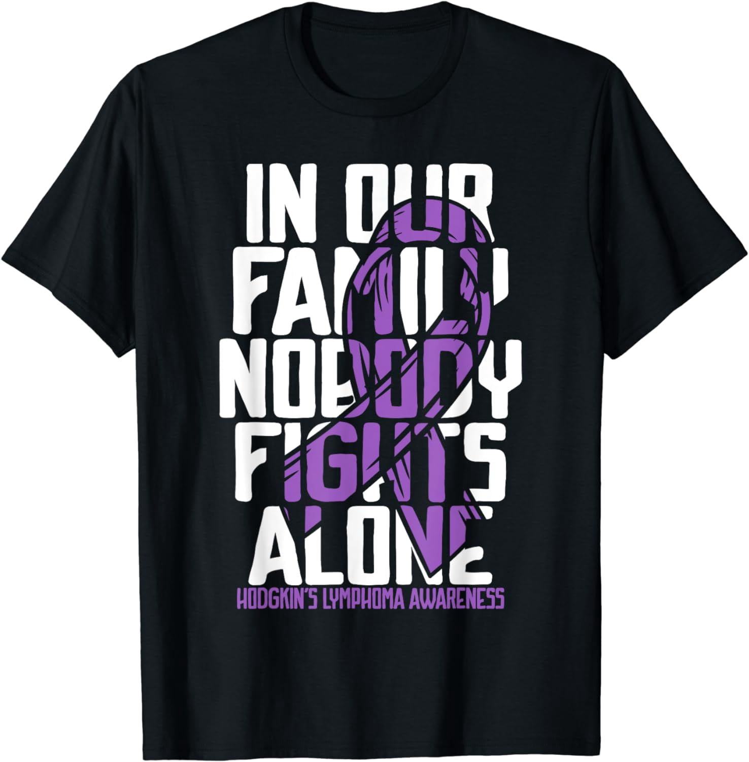 Sweatshirt Hodgkin Lymphoma Warrior - Ruban Violet, Soutien Lymphome - Coupe Classique