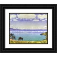 thumbnail image 1 of Hodler, Ferdinand 14x12 Black Ornate Wood Framed with Double Matting Museum Art Print Titled - Leman Lake seen from Chexbre, 1 of 4