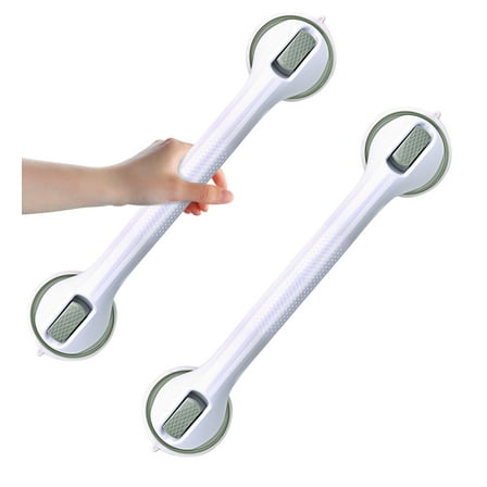 AOLIGO 2 Pack Shower Grab Bars, Bathroom Shower Handles with Strong Suction Cup Grip for Seniors,Handle Carries 200lbs (16 inch)